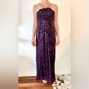 Max Azria floor length gown in rich purple. Size 10